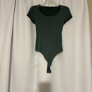 Express Dark Green Short Sleeve Bodysuit